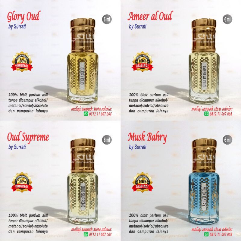 Parfum Arab Parfum Sholat Parfum Sunnah isi 6ml Asli Saudi Banyak Variant Aroma