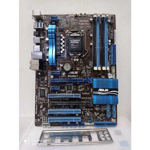 mobo ASUS P8H67 1155 ddr3 slot4 support i3 i5 i7 ofboard vga