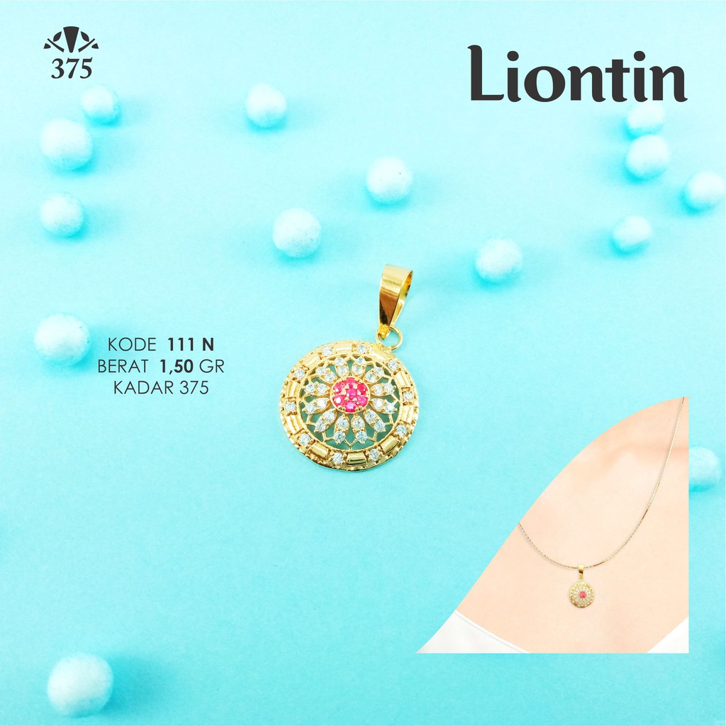 LIONTIN EMAS ASLI VARIASI BATU LINGKAR 111 N KADAR 375