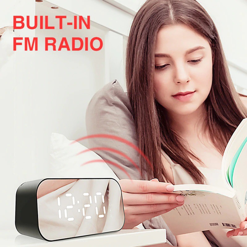 HAVIT MX701 - Portable Bluetooth Speaker with FM Radio and LED Display with 3-Adjustable Light