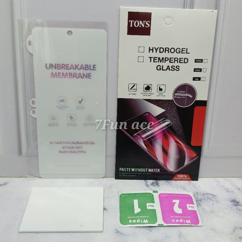 Xiaomi Redmi Note 9 | Note 9 Pro Anti Gores Hydrogel MATTE Screen