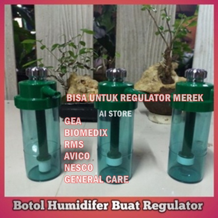 Tabung Regulator Oksigen /Botol Oksigen Regulator Humidifier / Botol Regulator Oksgen / Filter Botol Regulator Oksigen /  Botol Humidifier