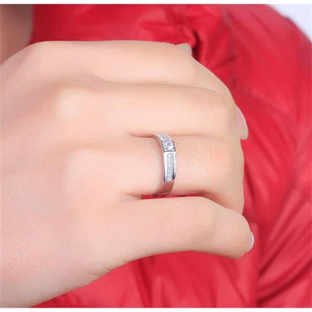 Cincin Jari Nanas Wanita Pria Lady Wedding Opening Adjustable Crystal