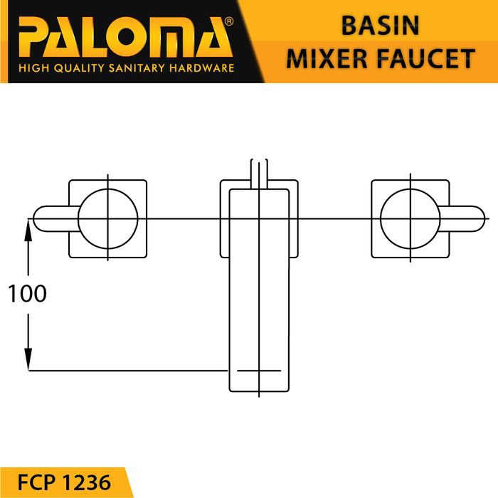 PALOMA FCP 1236 Keran Mixer Wastafel Cuci Tangan Panas Dingin Kran Air