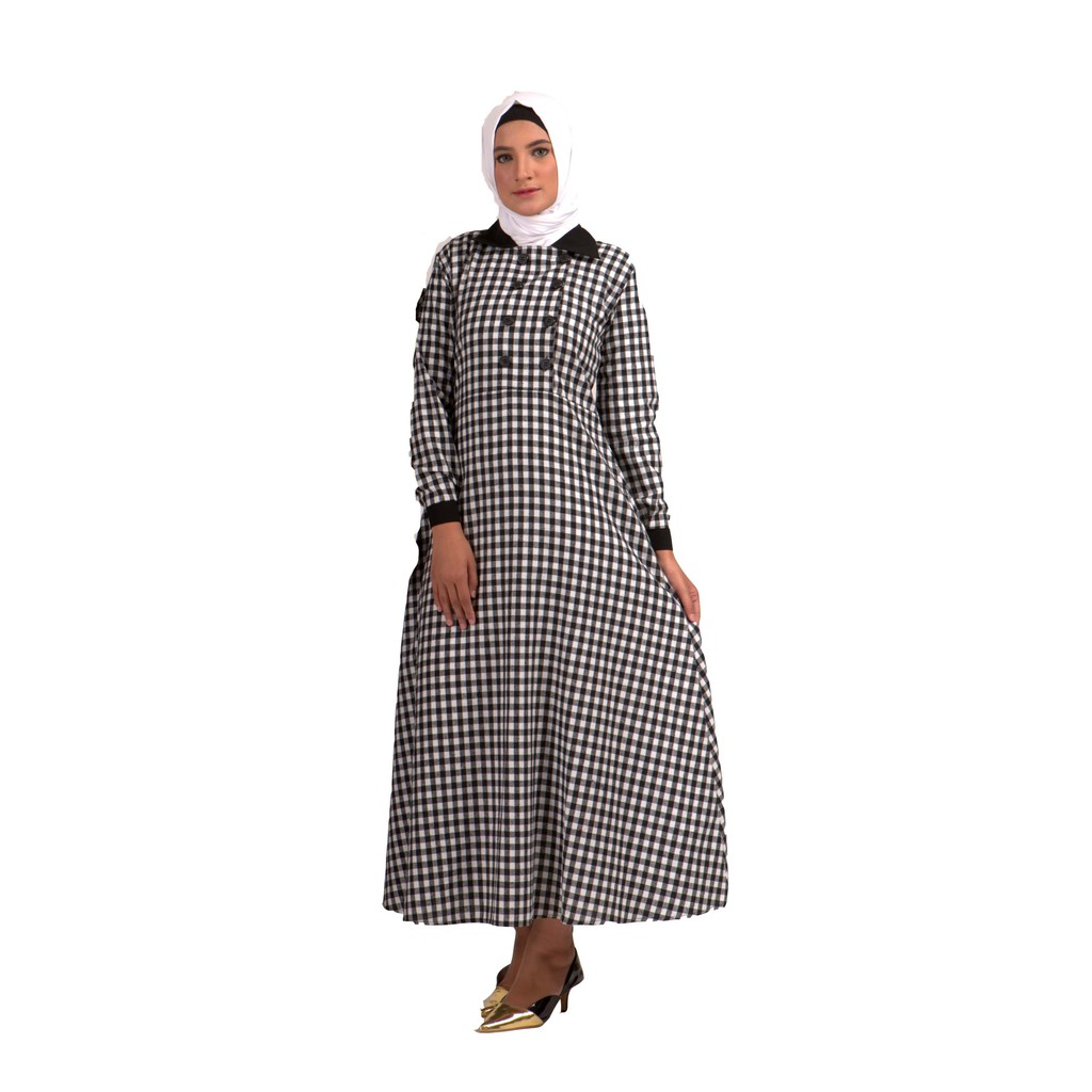 Long Dress Muslimah Couple Wanita - GKL 8904 - Original Gareu Fashion
