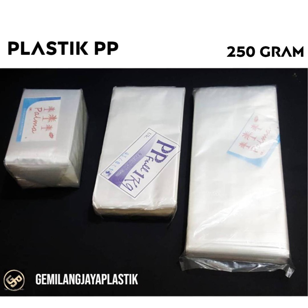 Plastik PP bening - kantong kemasan kue isi -/+ 250gram