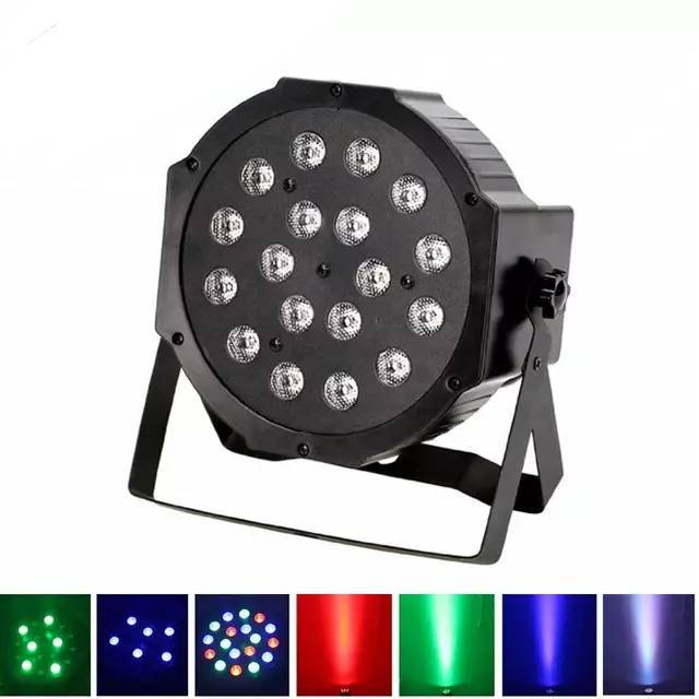 LAMPU SOROT TEMBAK PAR RGBW 18 PAR18 HIAS DISCO RGB WARNA WARNI PANGGUNG PESTA 18 WATT BODY BESAR 6CH DMX512 RGBW 18 LEDs Color Mix Cast Aluminum Housing Par Light Stage Effect Lightings