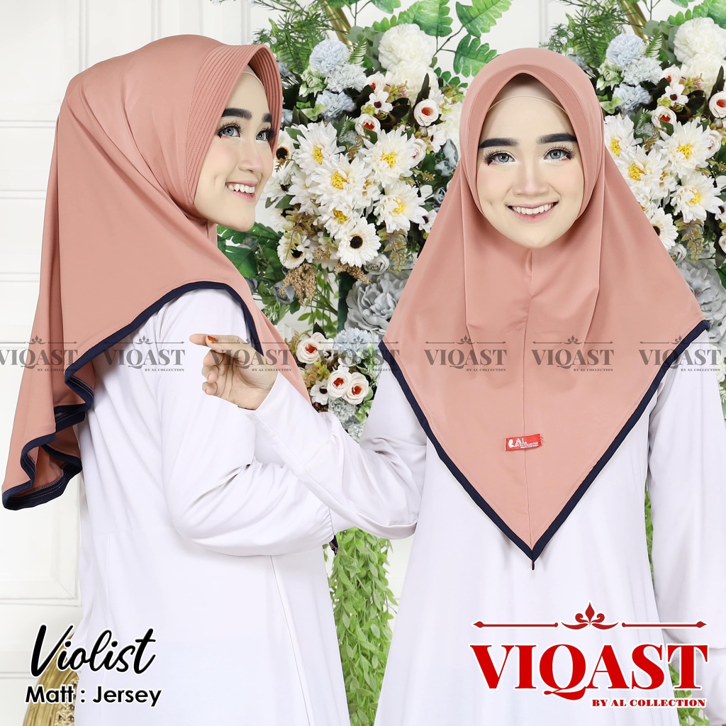 Bergo Maryam Pet VIOLIST V Jersey Premium Hijab Instan Bergo