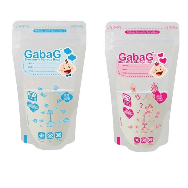 GABAG KANTONG ASI Smart 100 ml BREAST MILK Storage Blue PINK 120 ml Kolibri Classic isi 30