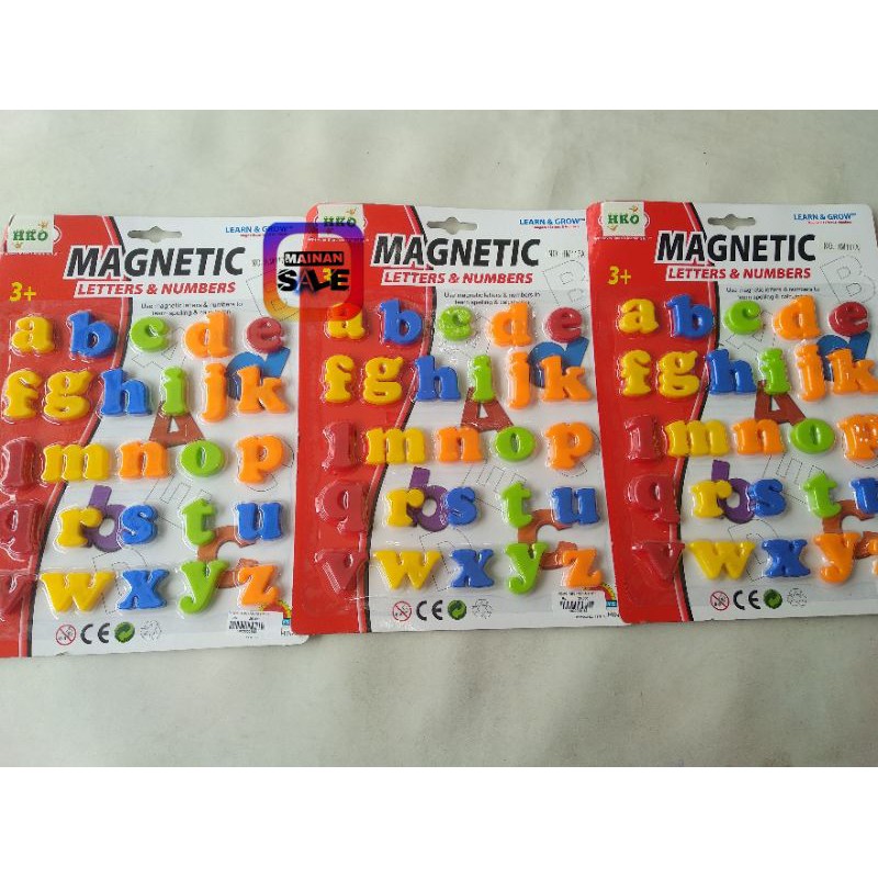 mainan huruf magnet