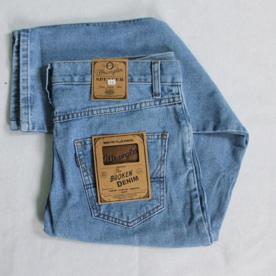 Paling Sesuai.. Promo. Celana Jeans Pria Wrangler Standart Reguler Original Jeans Best Quality 28 sa
