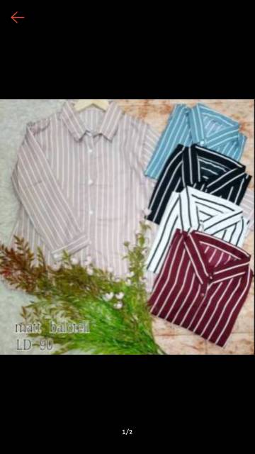 PROMO KEMEJA BASIC TOP GARIS//KEMEJA SALUR TRENDY//KEMEJA REALPICT-1
