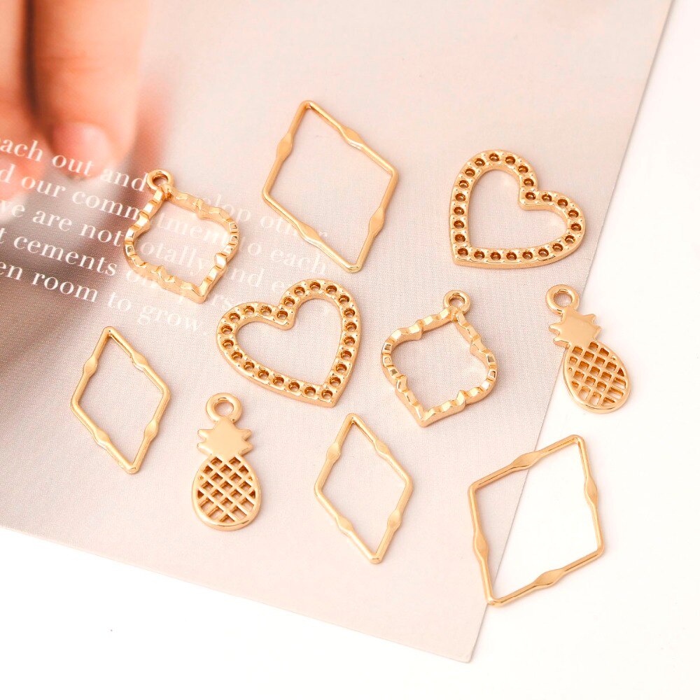 10 pcs Gaya Sederhana Geometri Bentuk Perhiasan Temuan Untuk Anting-Anting Gelang Kalung Membuat DIY Grosir Pesona