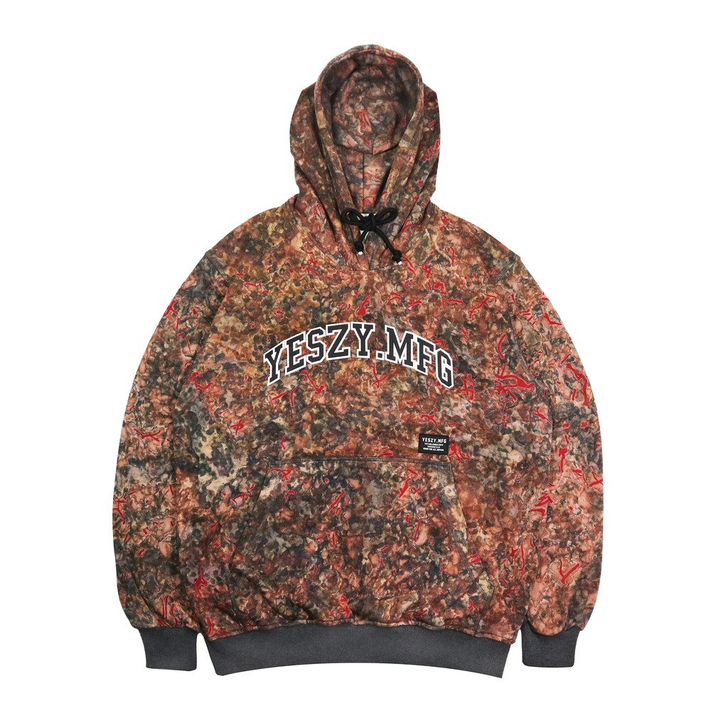 YESZY.MFG Hoodie Tie Dye Bloodie Almighty F. Black White