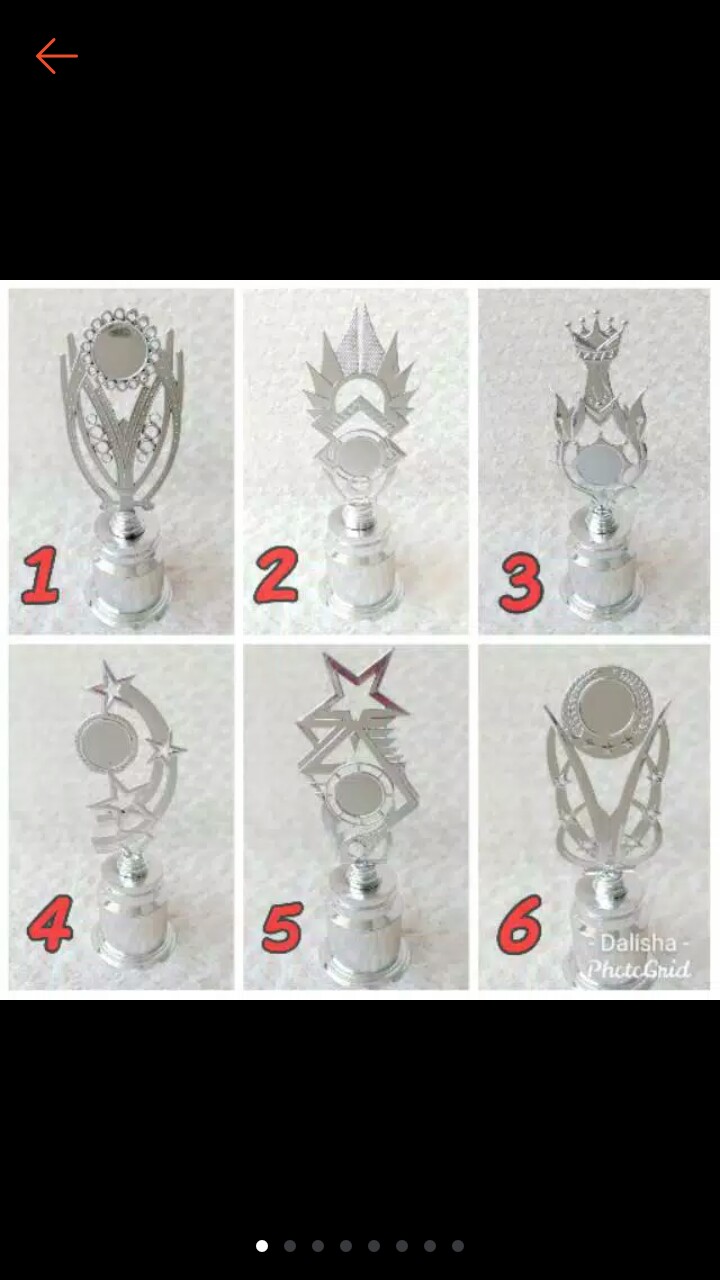 Piala Silver Trophy Silver Tatakan Chrome Bulat