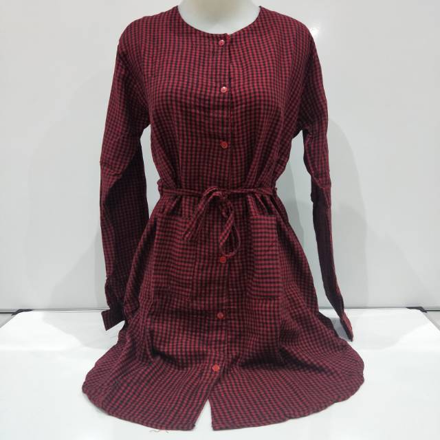BAJU TUNIK WANITA FLANEL EFIRY E35 | BAJU LENGAN PANJANG WANITA