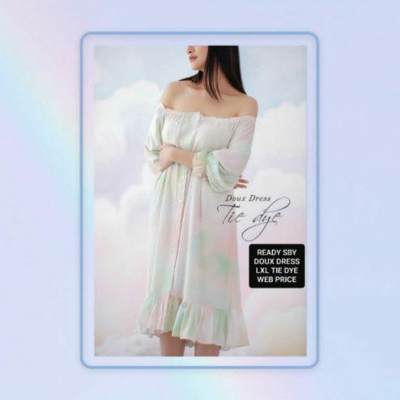 VONE DOUX DRESS LXL - TIE DYE / RAINBOW WEB PRICE