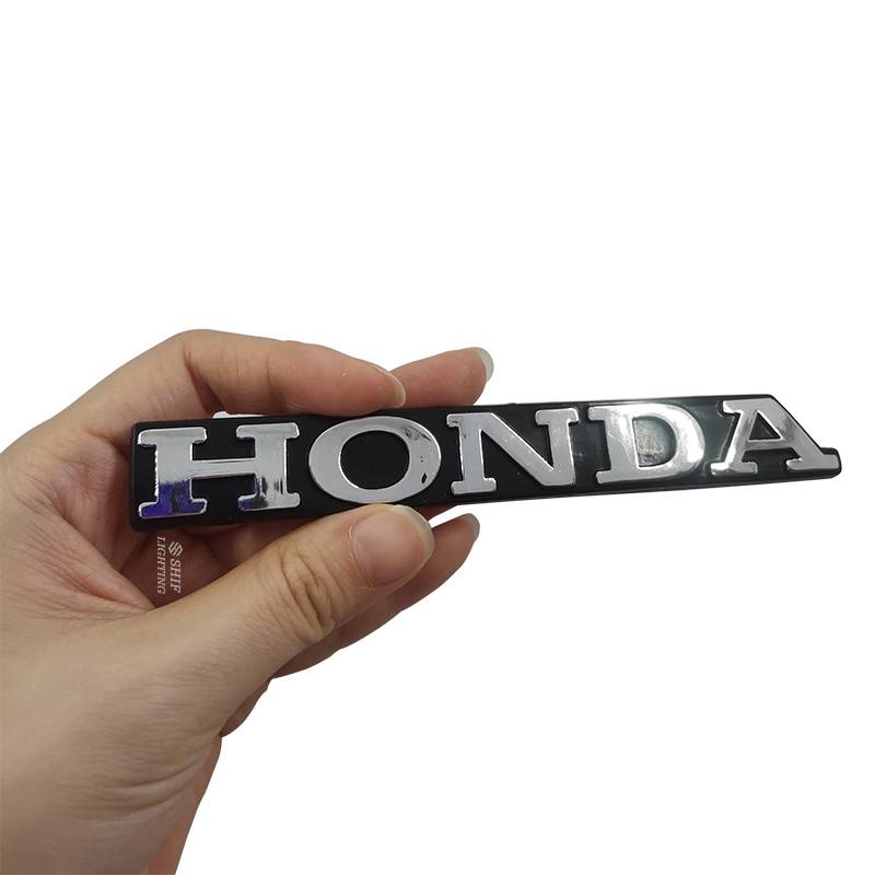 1 X ABS Honda Letter Logo Side Fender Rear Trunk Emblem Sticker Badge Decal For Honda