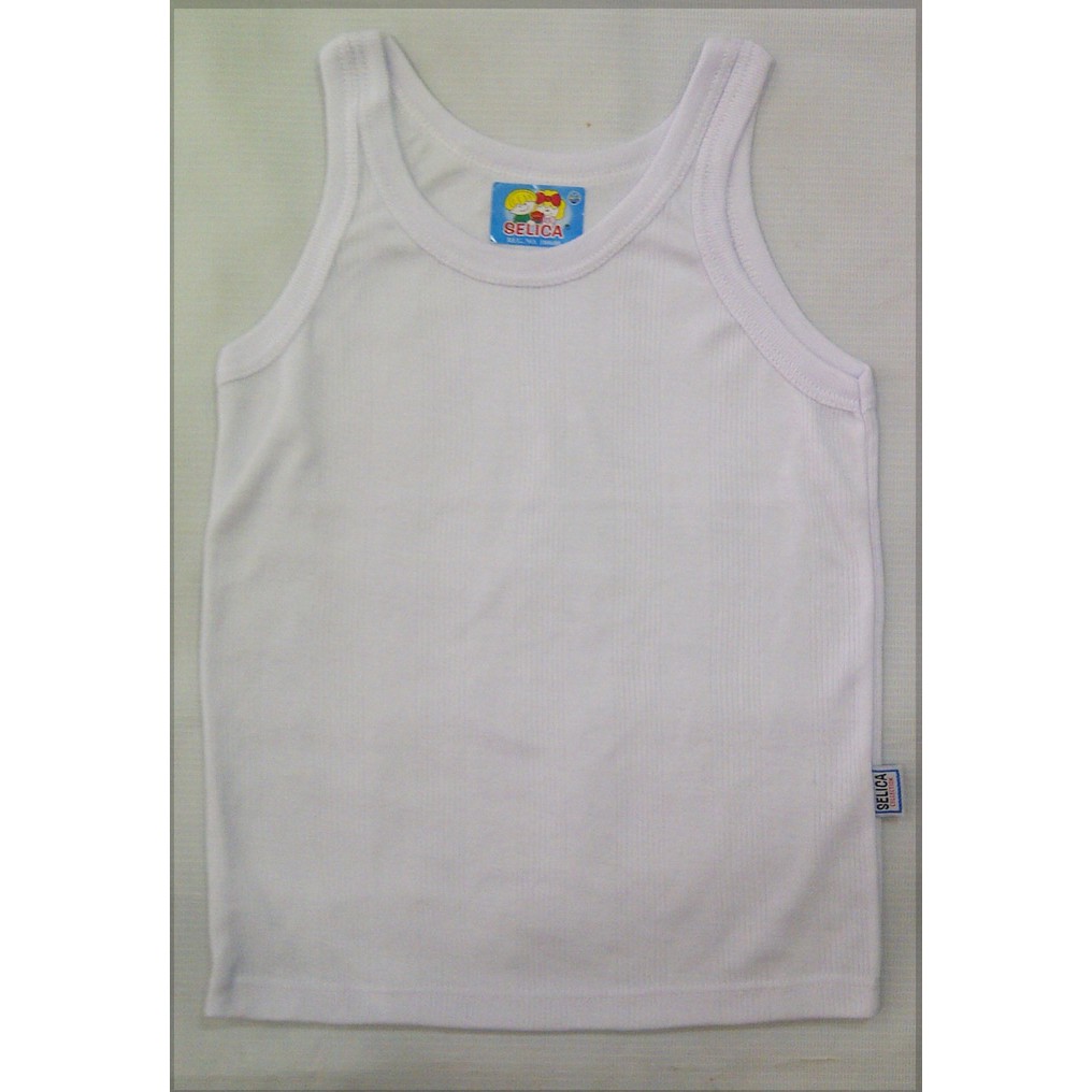 Singlet Baby Bayi Anak Kaos Putih Selica Uk. 34-38