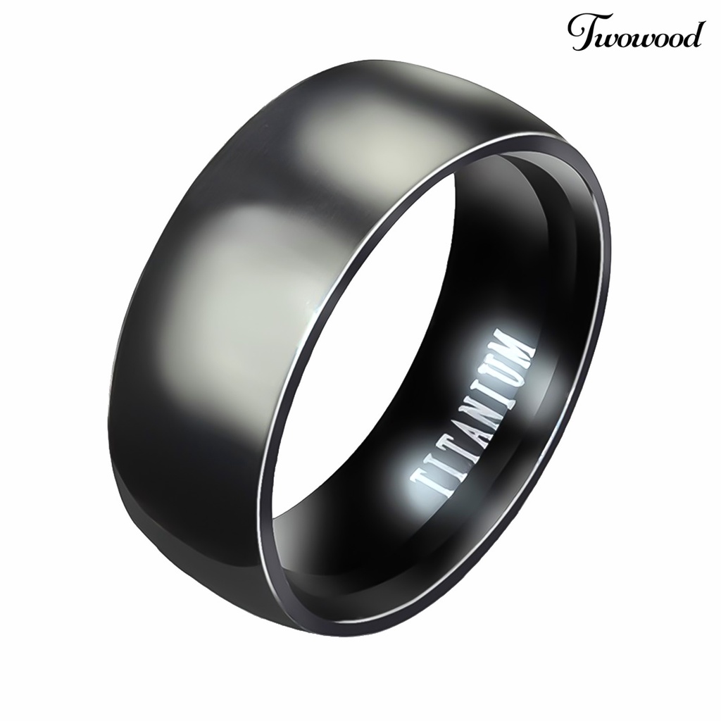 Cincin Bahan Titanium Steel Warna Solid Untuk Pria