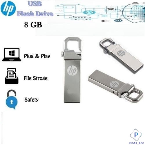 Flashdisk Flashdrive HP 8GB 8 gb Stainless