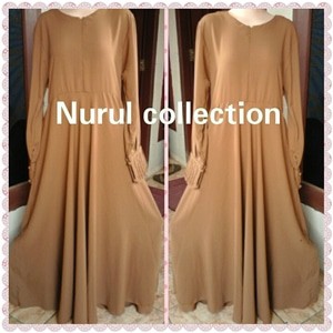 GAMIS UMBRELLA WOLYCRAP coklat muda