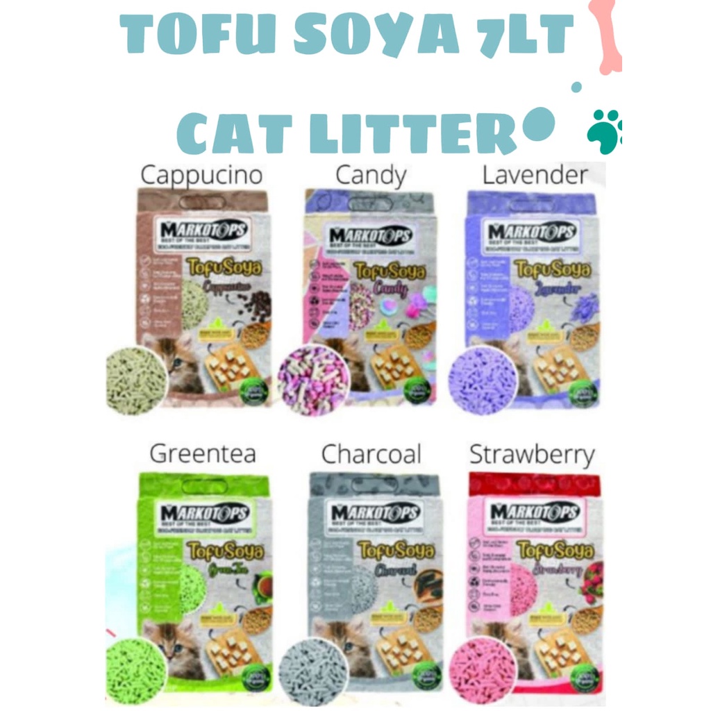 PASIR KUCING TOFU SOYA 7LITER soya tofu cat litter pasir kucing gumpal