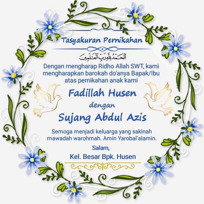 

Stiker Tasyakuran Pernikahan