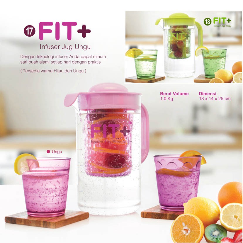 

Fit + Infuser Jug Ungu & Hijau