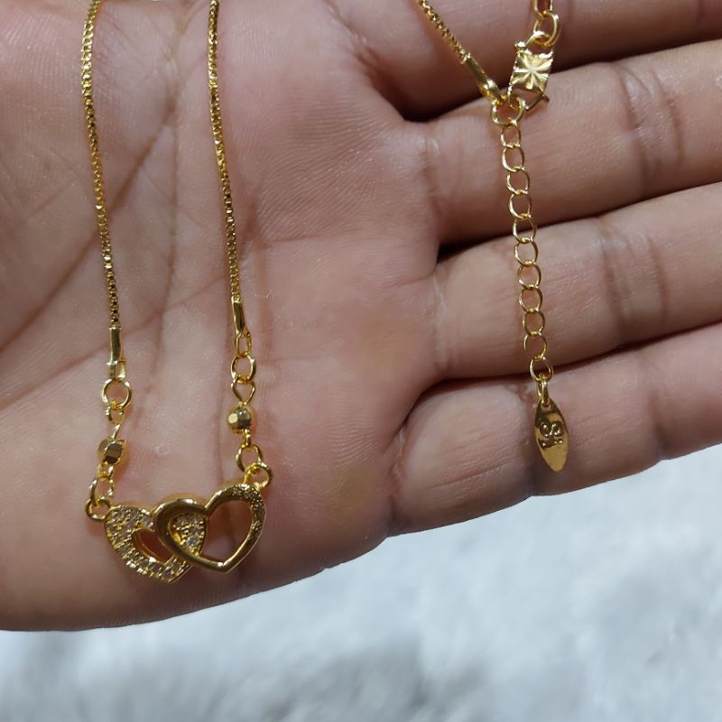 Kalung xuping kalung dewasa love lapis emas gold KL 087