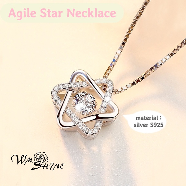 Wm.Shine Agile Star Necklace 015 Kalung Wanita Perak S925