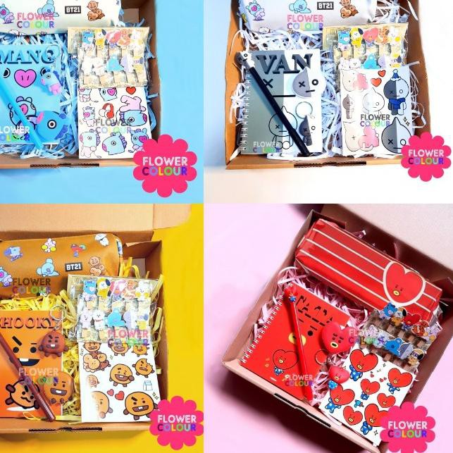 

#6765# Barang Laris PAKET ALAT TULIS KARAKTER BTS BT21 U7Y``