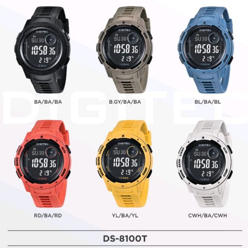 0DIGITEC DS 8100 / DS-8100 / DS8100 DG Outdoor Watch Jam Tangan ORIGINAL