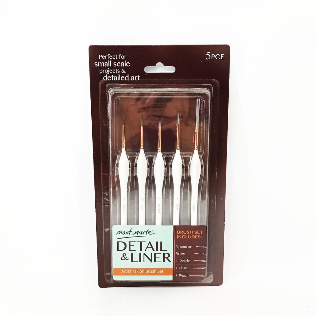 

Mont Marte Detail & Liner Brush Set 5pcs