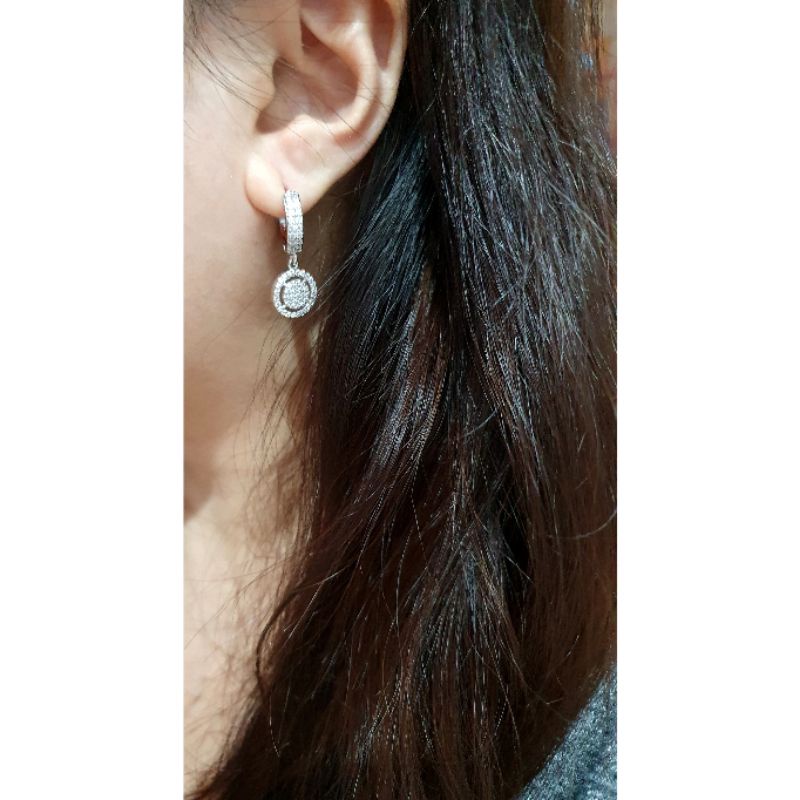 Anting Silver925 Perak mata kilau Anti Karat anti alergi anting premium berlian kilap 033