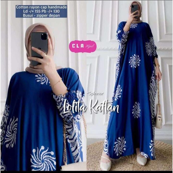 DASTER KAFTAN JUMBO LD 160 CM DASTER ARAB KELELAWAR LENGAN PANJANG PB 138 TIEDYE CAP BUSUI-5 kaftan cap