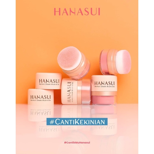 HANASUI Perfect Cheek Blush &amp; Go Powder - Blush On Natural, Perona Pipi, Pewarna Pipi, Pemerah Pipi