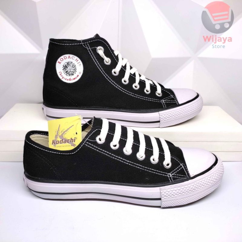 Sepatu Kodachi Original Classic 901 902 Model Kets Sneaker Sekolah Hitam Putih untuk Laki-laki dan Perempuan