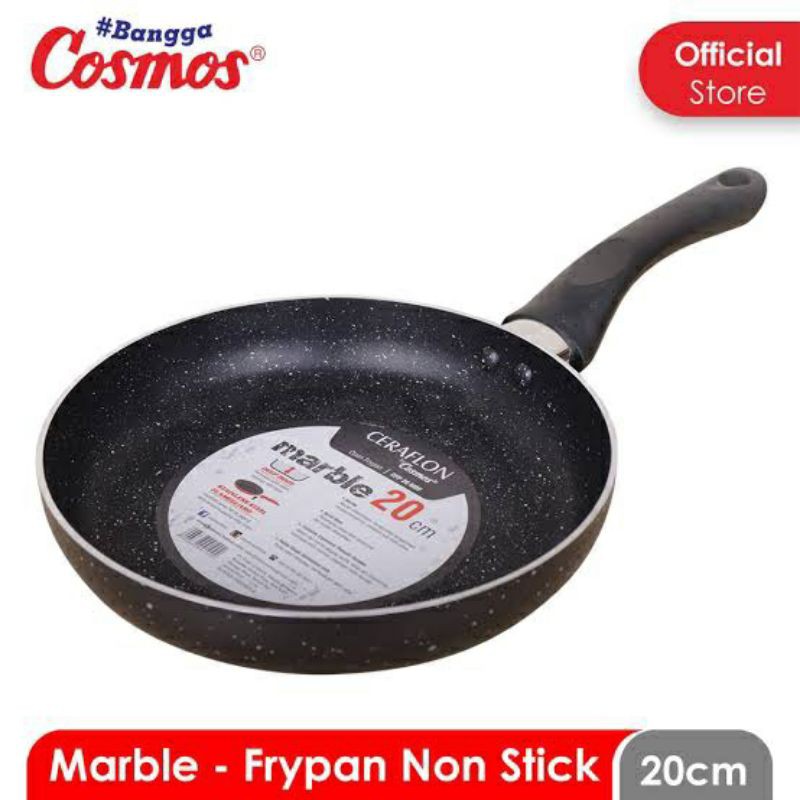 Cosmos CFP 20 MBF FryPan Marble 20Cm . Tahan Lama Awet