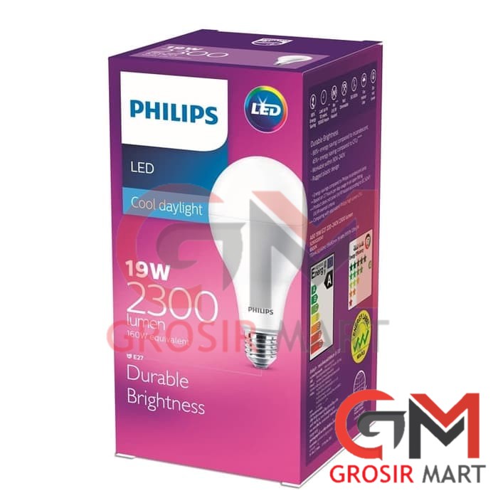 TERLARIS Philips LED Bulb 19W Putih (Lampu LEDBulb 19 W Watt) Original Promo Murah Replacement 18W