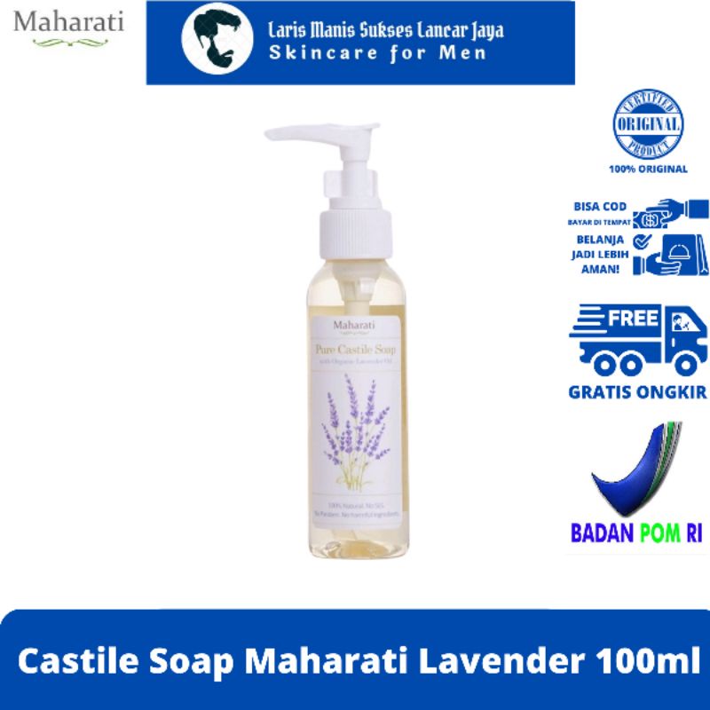 Castile Soap Lavender MAHARATI 100ml | Sabun Castile Lavender MAHARATI