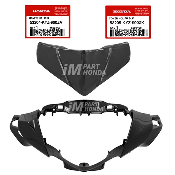 53204-KYZ-900ZA 53205-KYZ-900ZK Visor & Batok Lampu Depan Supra X 125 Helm in Hitam