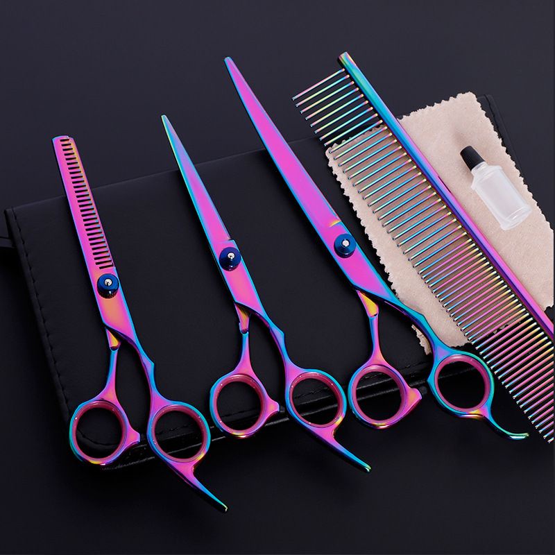 Perlengkapan Gunting Grooming Rambut Bulu Kuku Anjing Kucing Pet Scissors Set