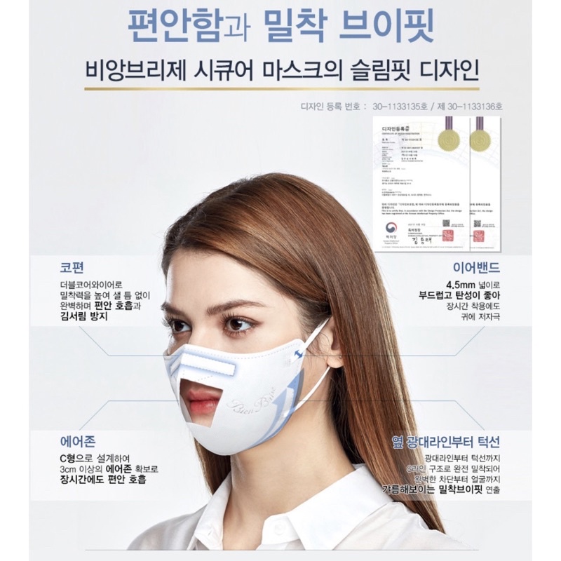 [isi 1 pcs] BIEN BRISE KF94 PREMIUM MASK, Song Hye Kyo masker korea