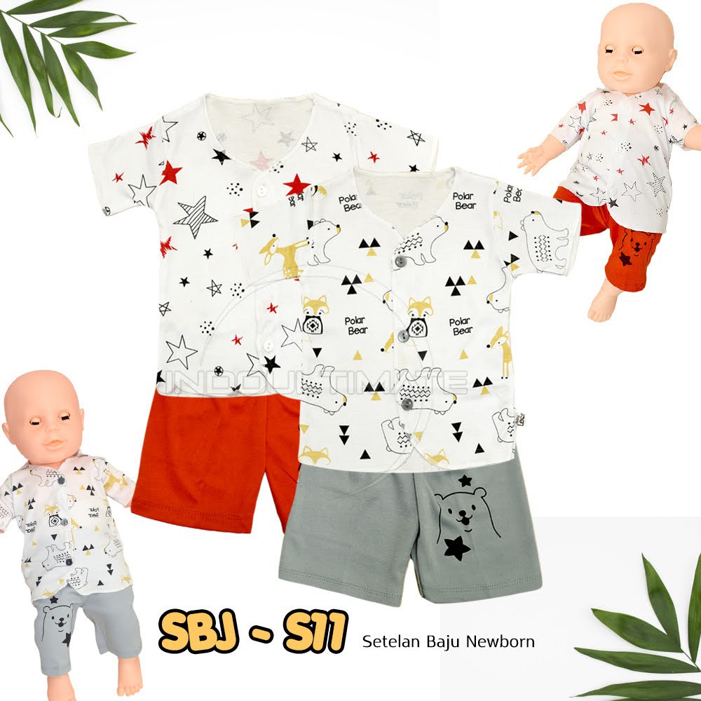 Diskon 7.7 Baju Bayi Setelan Pendek 0-3bulan Pakaian Bayi Baju Anak Baju Celana Kaos Baby Newborn SBJ-S11 / SBJ-S12