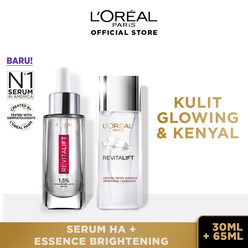 L'Oreal Paris Revitalift Serum Radiance Booster Kit - Skincare Untuk Wajah Lembab Glowing Loreal