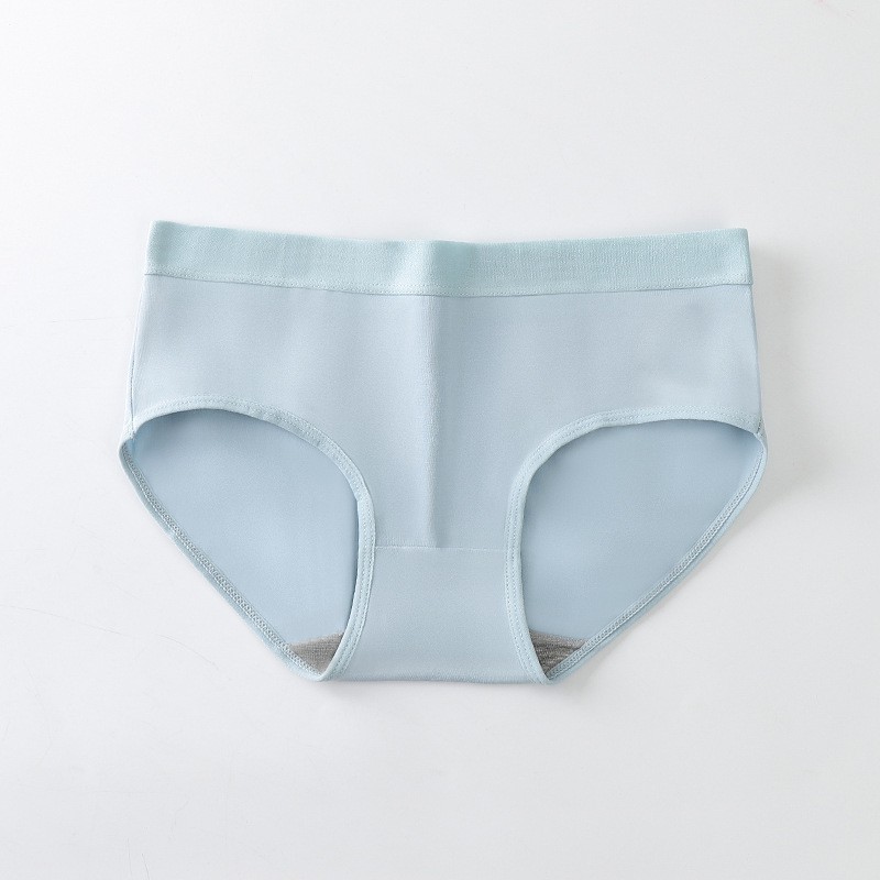 BEE - Celana Dalam Mid Waist Cd Polos Bahan Katun Import Undies Premium 014-SOFTBLUE