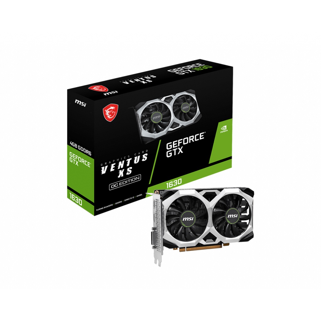 MSI GeForce GTX 1630 Ventus XS 4GB OC GDDR6 - VGA GTX1630 DDR6