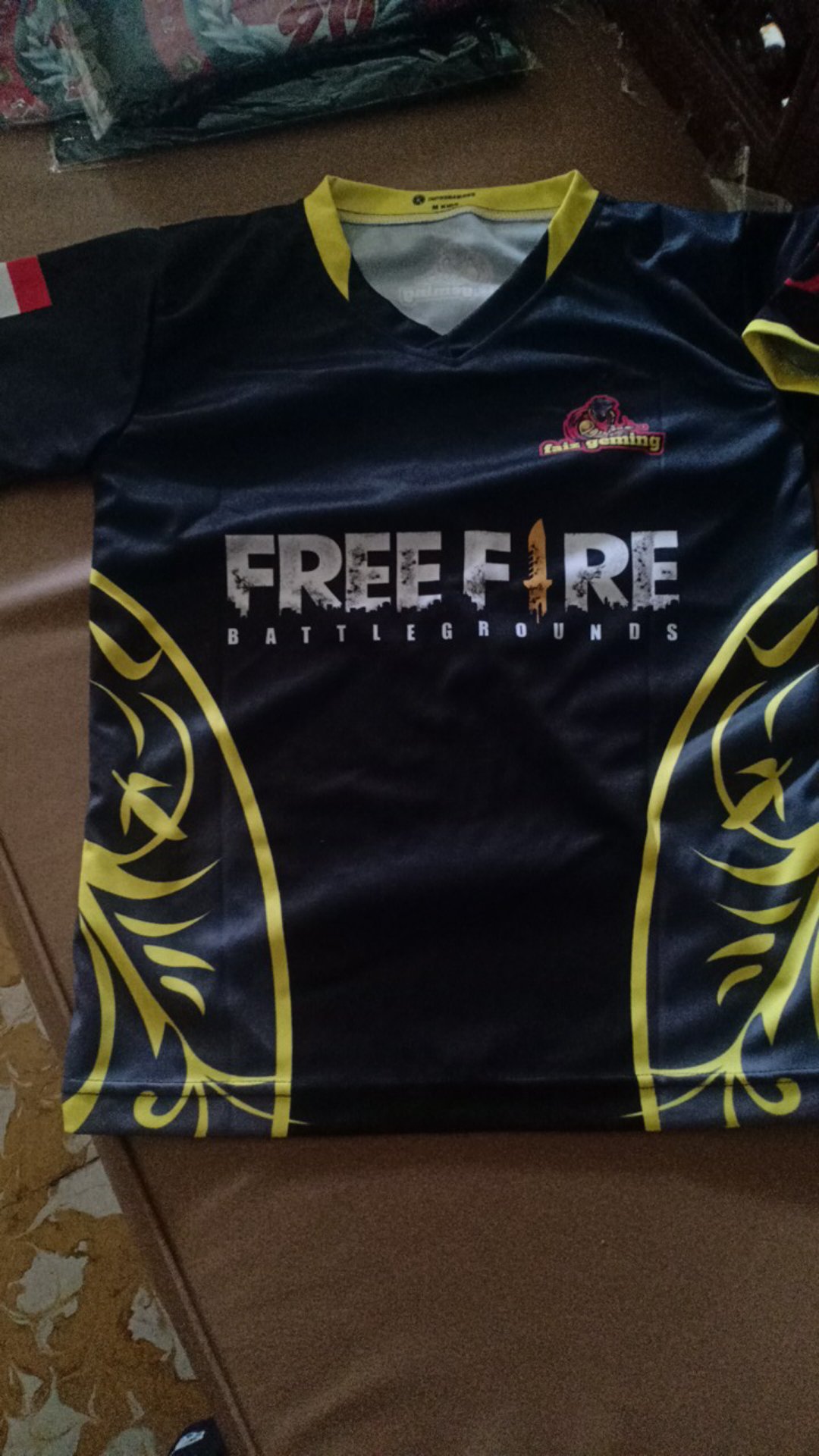 Jersy Geming Freefire Motif Batik Free Nicknam+logo