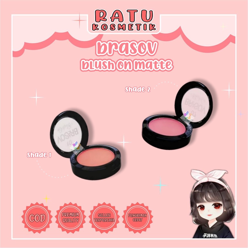 ❤ RATU ❤ Brasov Blush On Matte | Pemerah Pipi 4.5g BPOM✔️